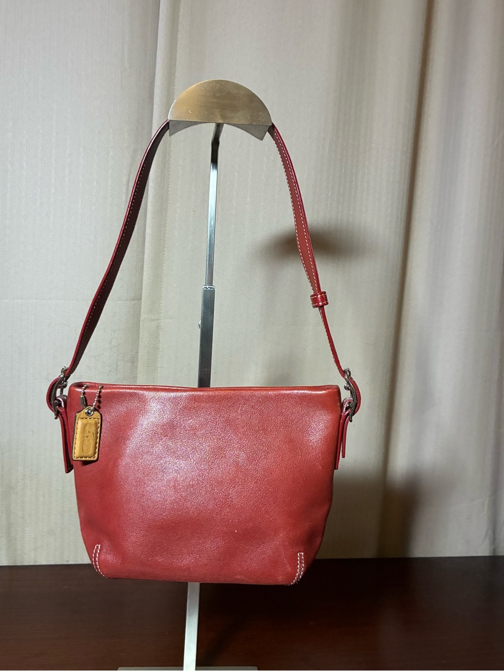 Coach Red Leather Mini-bag with COA